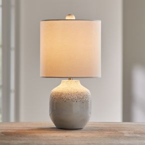 Quinn Grey and White Table Lamp 19