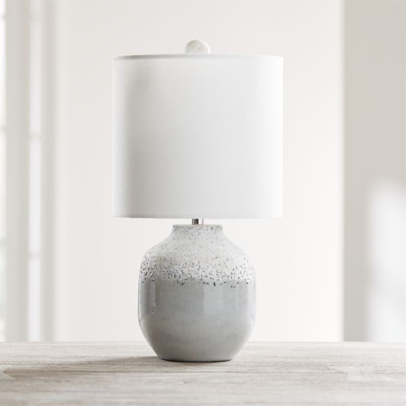 Quinn Grey and White Table Lamp + 