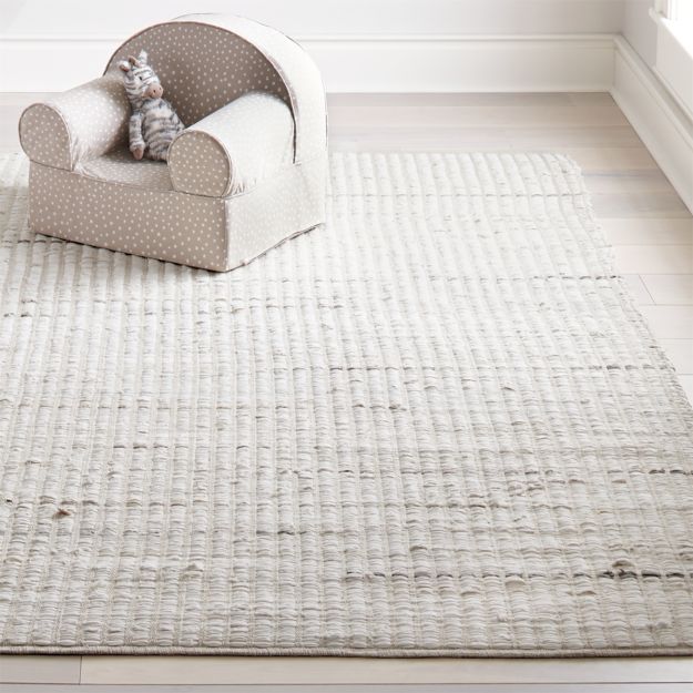 8x10' White Rag Rug in All Rugs + Reviews Crate and Barrel