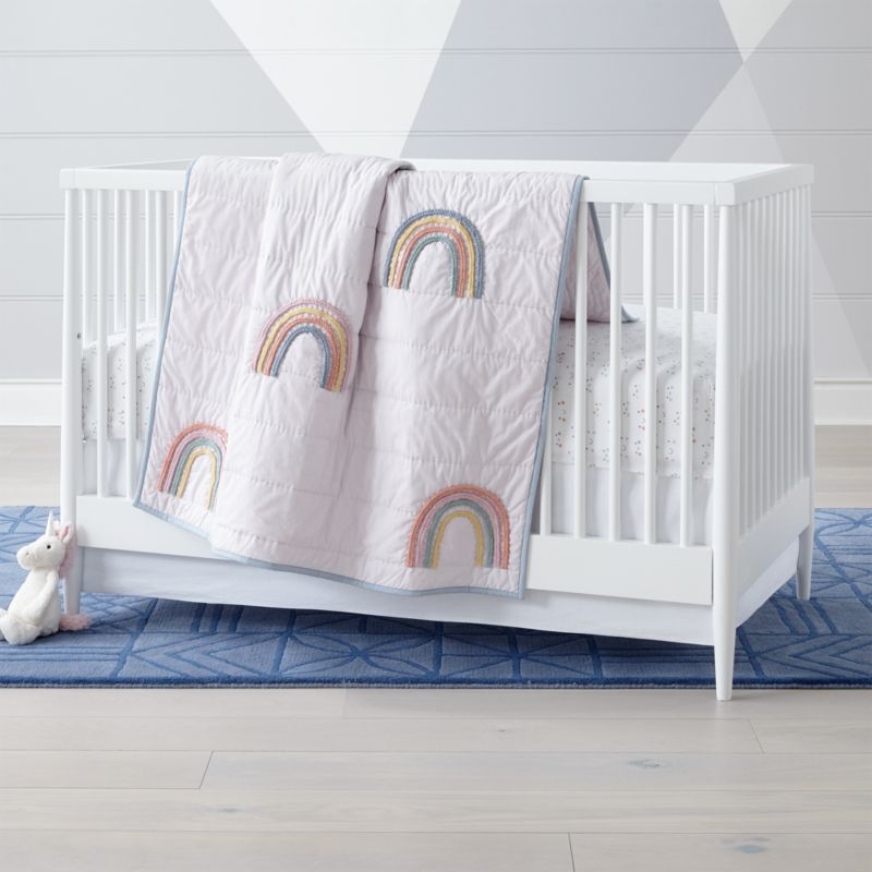 rainbow crib bedding