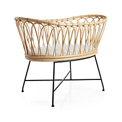 land of nod wicker bassinet