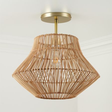 Rattan Ceiling Light Crate And Barrel