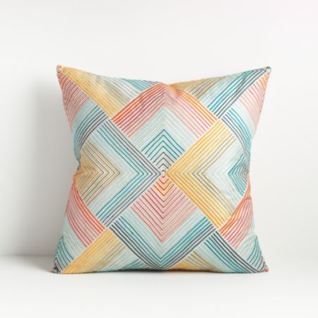 Rayi Multicolor Throw Pillow 18 Crate And Barrel