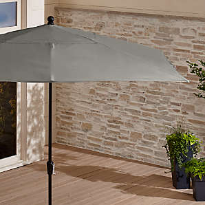 10 Foot Rectangular Outdoor Patio Umbrellas Crate And Barrel