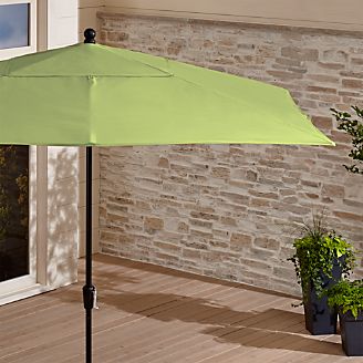 Rectangular Sunbrella ® Kiwi Patio Umbrella with Black Frame