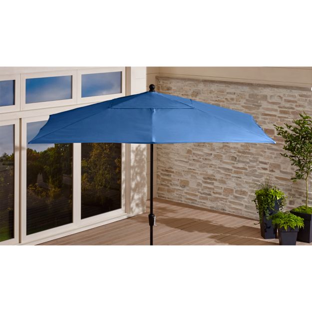 Blue Rectangular Patio Umbrella Crate and Barrel