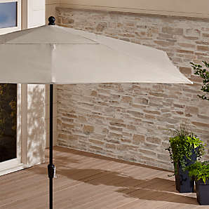 10 Foot Rectangular Outdoor Patio Umbrellas Crate And Barrel