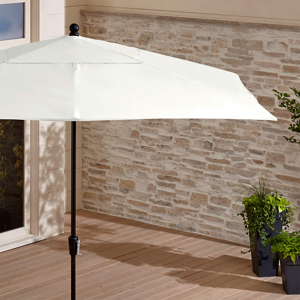 Black And White Patio Umbrella Reviews Crate And Barrel