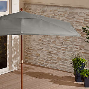 10 Foot Rectangular Outdoor Patio Umbrellas Crate And Barrel