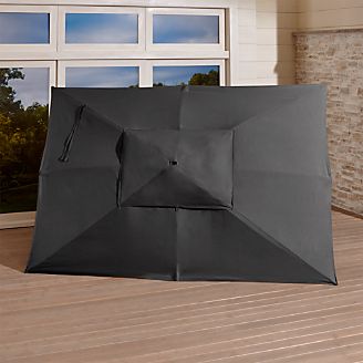 Rectangular Sunbrella ® Charcoal Umbrella Canopy