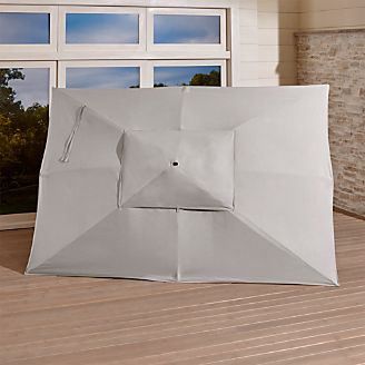 Rectangular Sunbrella ® Silver Umbrella Canopy