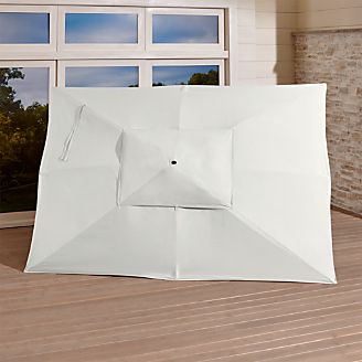 Rectangular Sunbrella ® White Sand Umbrella Canopy