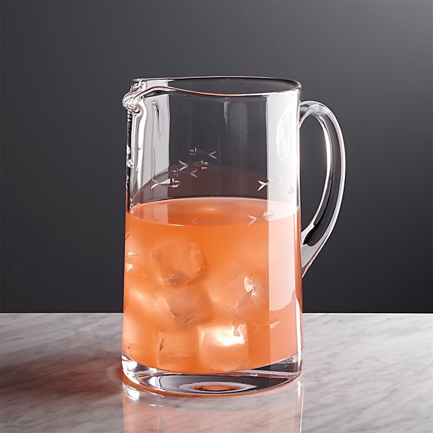 Reef Glass Fish Pitcher Crate and Barrel
