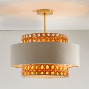 Image of Reese Cane 22" Kids Semi-Flush Mount Ceiling Light