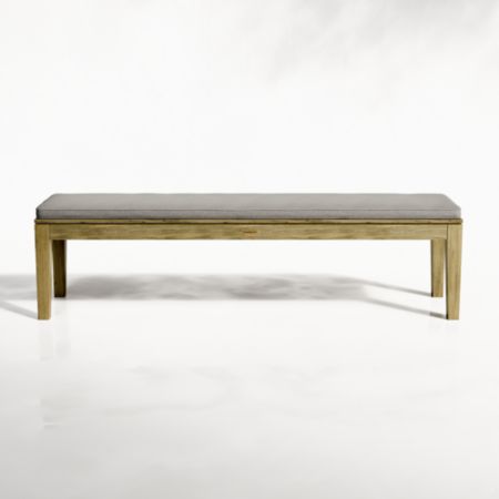 Regatta Natural Dining Bench With Cement Revolution Fabric Cushion