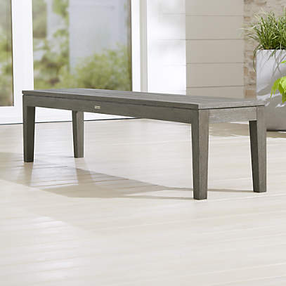 Regatta Grey Wash Dining Bench Reviews Crate And Barrel