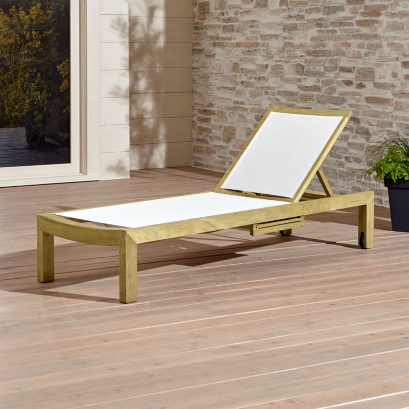 Regatta Natural Mesh Chaise Lounge Crate and Barrel