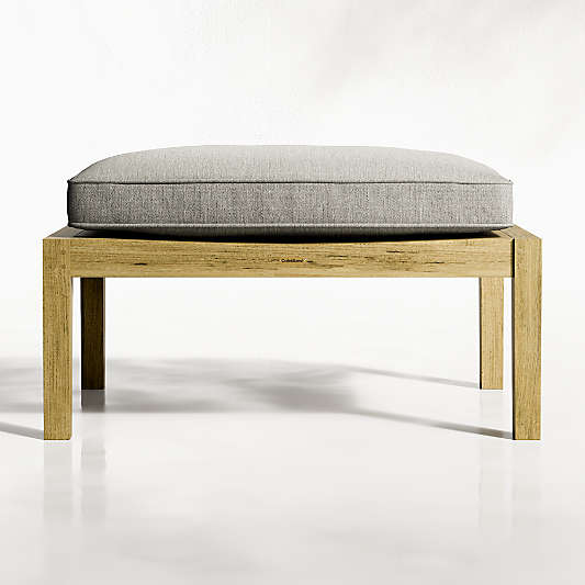 Teak Ottomans Crate and Barrel