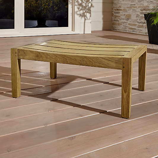 Teak Ottomans Crate and Barrel