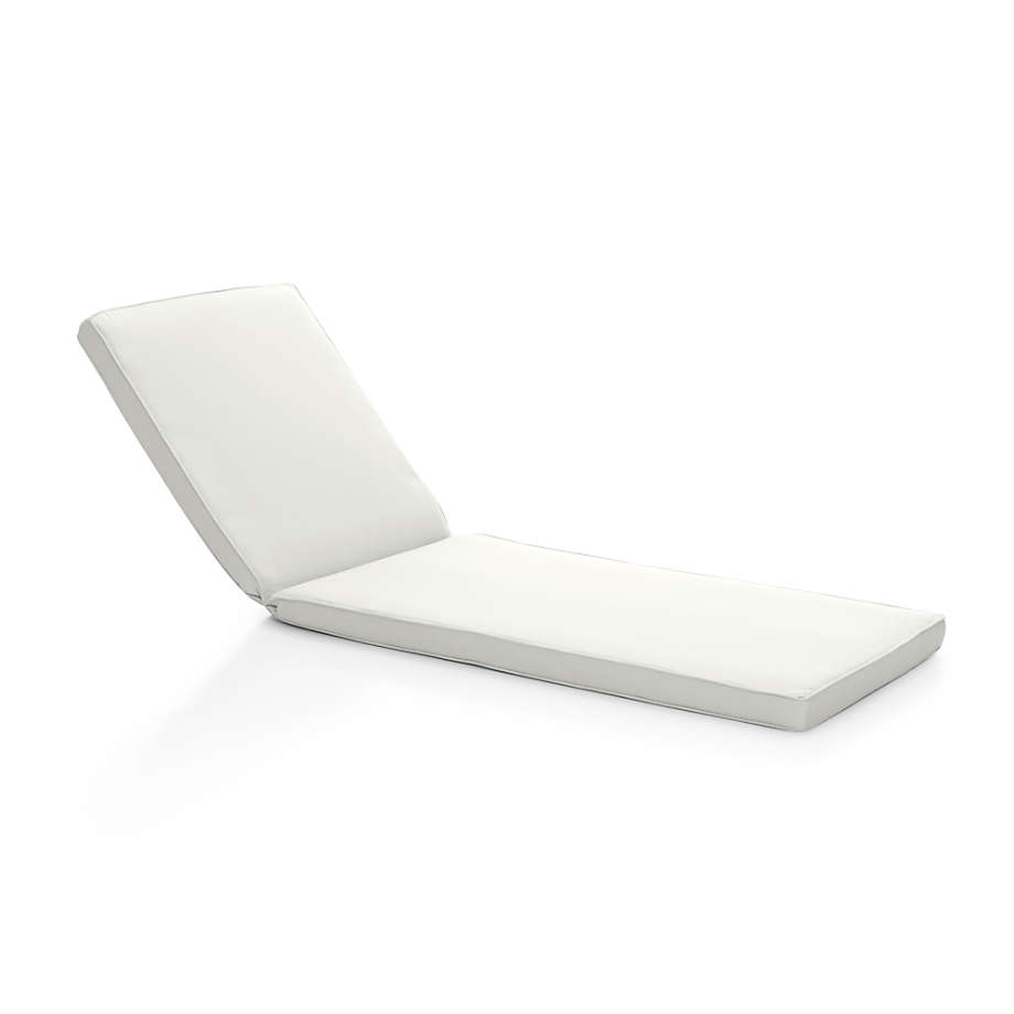 Regatta Sunbrella White Chaise Lounge Cushion Crate and Barrel