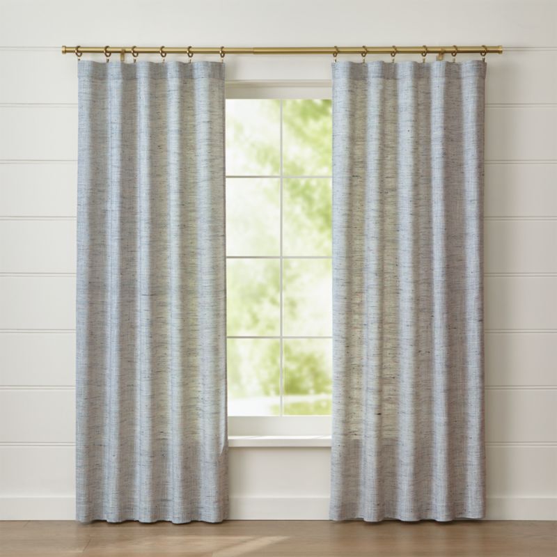Reid Blue Curtain Panel Crate And Barrel