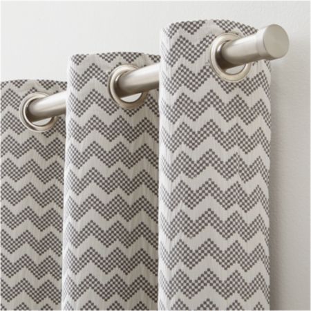 Reilly Grey Chevron Curtains Crate And Barrel