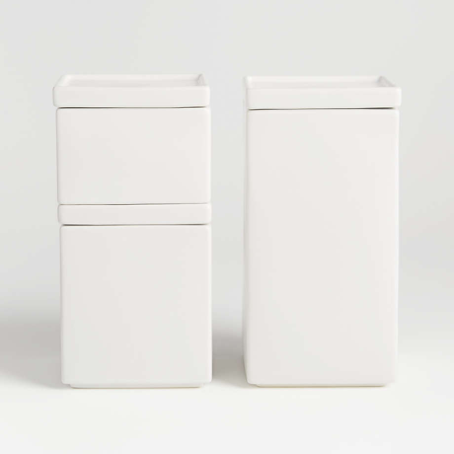 tea coffee sugar stackable canisters