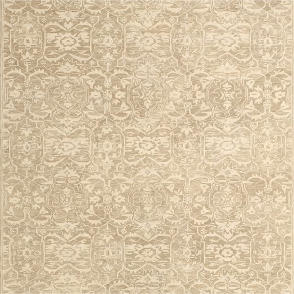 Rennes Wool Traditional Hand-Tufted Taupe Area Rug 8'x10'