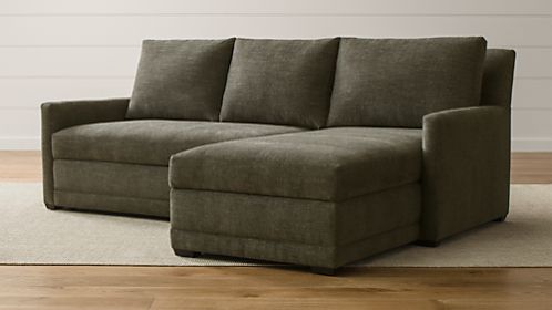Reston 2-Piece Right Arm Chaise Queen Sleeper Sectional Sofa