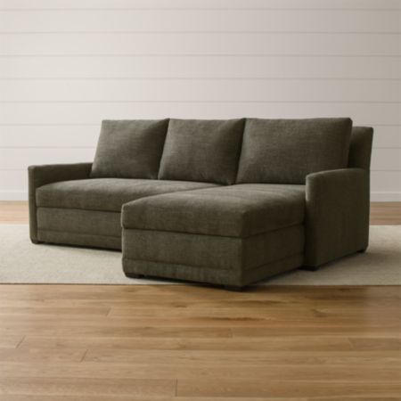 Reston Grey Sectional Sleeper Sofa Crate And Barrel