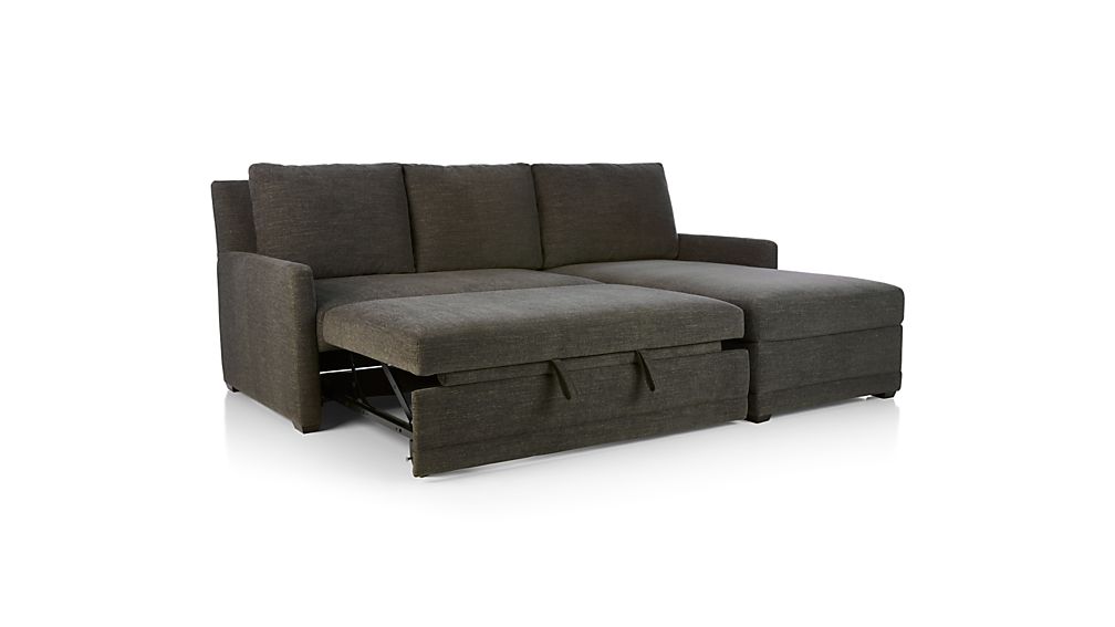 Reston 2Piece Sleeper Sectional Sofa Omega Dusk Crate and Barrel
