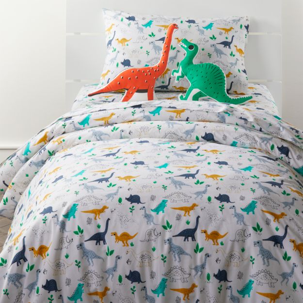 Organic Dinosaur Full Queen Duvet Cover Crate And Barrel