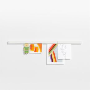 Modern White Wood Kids Gallery Art Rail