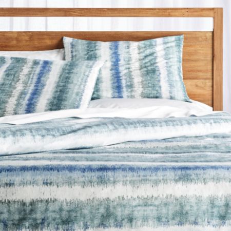 Reva Ikat Print Duvet Covers And Pillow Shams Crate And Barrel