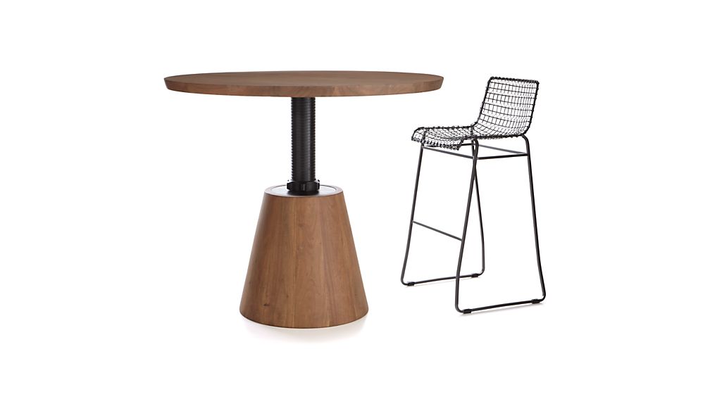 Revolve 48" Round Adjustable Height Dining Table Crate and Barrel