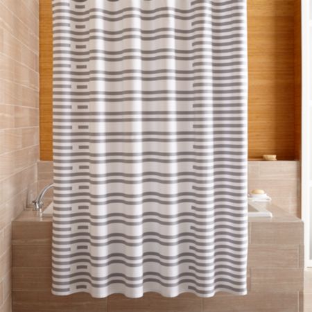 Rhesi Grey Shower Curtain Reviews Crate And Barrel