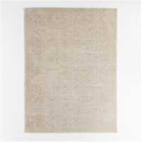Rhodes Performance Traditional Ivory Handknotted Rug Swatch 12"x18"