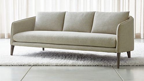 Sofas Couches And Loveseats Crate Barrel Rhys Bench Seat Sofa