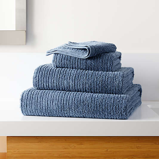 Ribbed Bath Towels and Bath Sheets Crate and Barrel