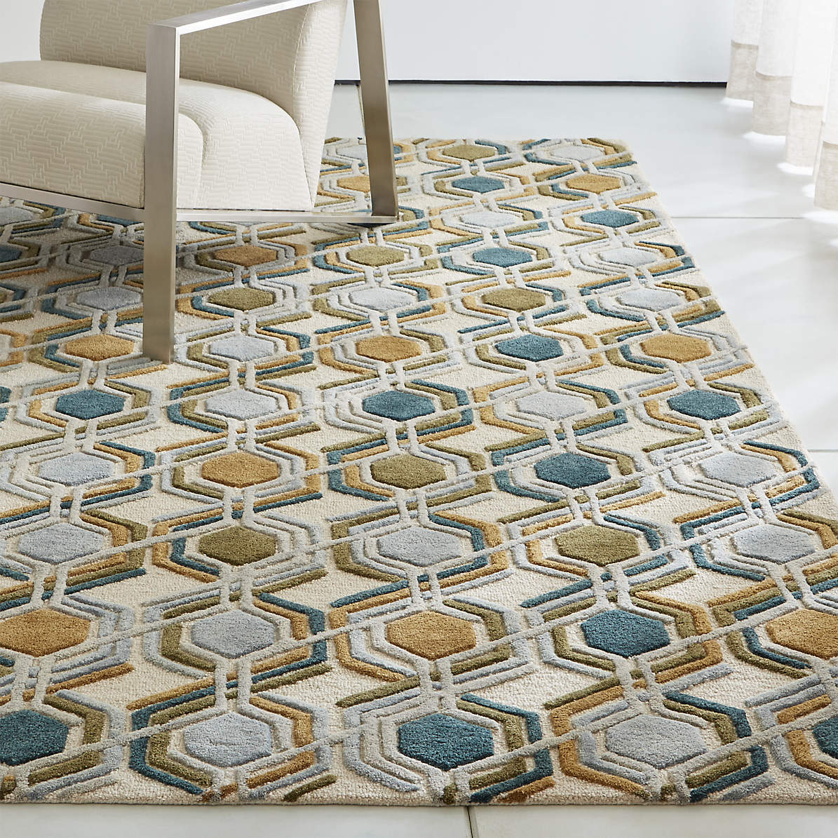 Riesco Mid Century Modern Rug | Crate and Barrel