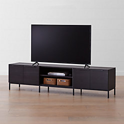 Rigby 55 Small Floating Wenge Media Console Reviews Crate And Rigby 80 5 Wenge Media Console With Base