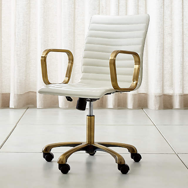 Ripple Ivory Leather Office Chair With Brass Frame Reviews Crate And Barrel - Ripple Ivory Leather Office Chair With Brass Frame Ripple Ivory Leather Office Chair With Brass Frame Reviews Crate And Barrel - Ripple Ivory Leather Office Chair With Brass Frame
