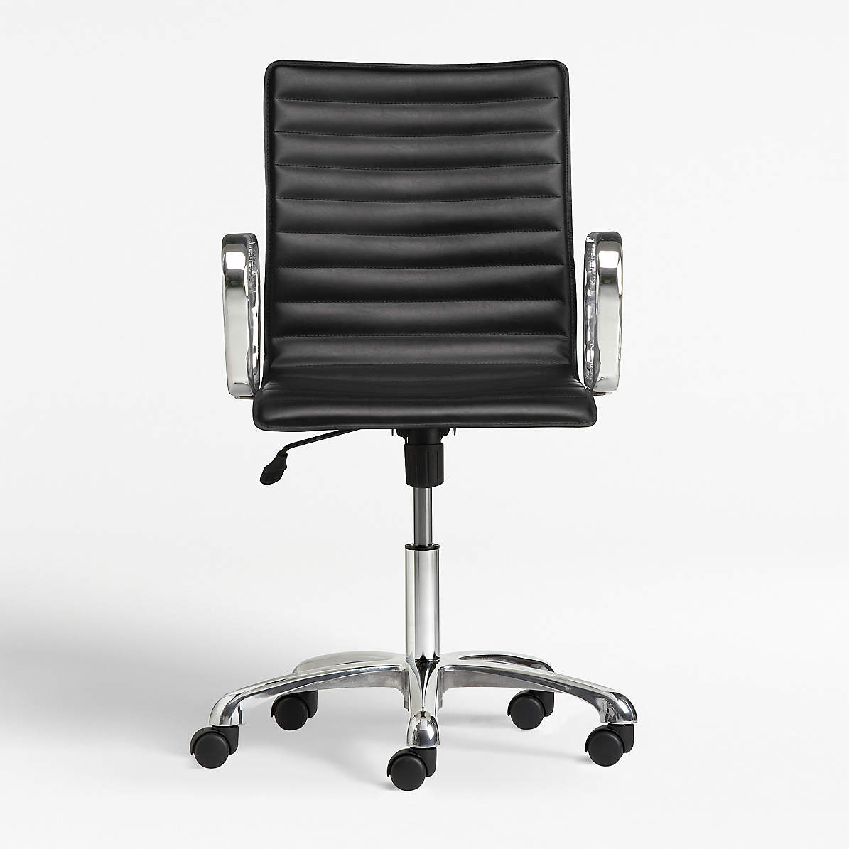ripple black leather office chair with chrome base  reviews