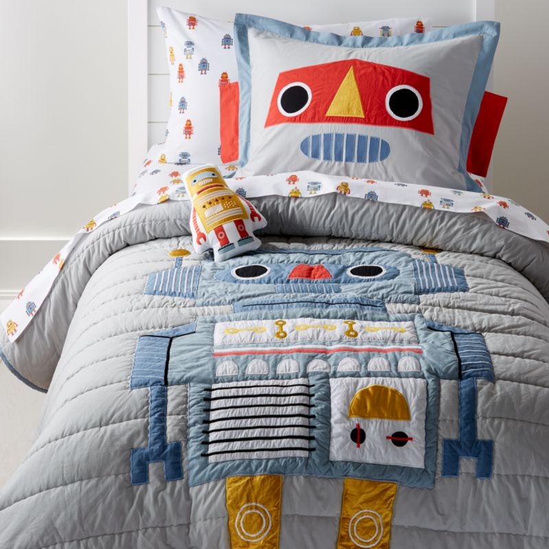 robot crib bedding