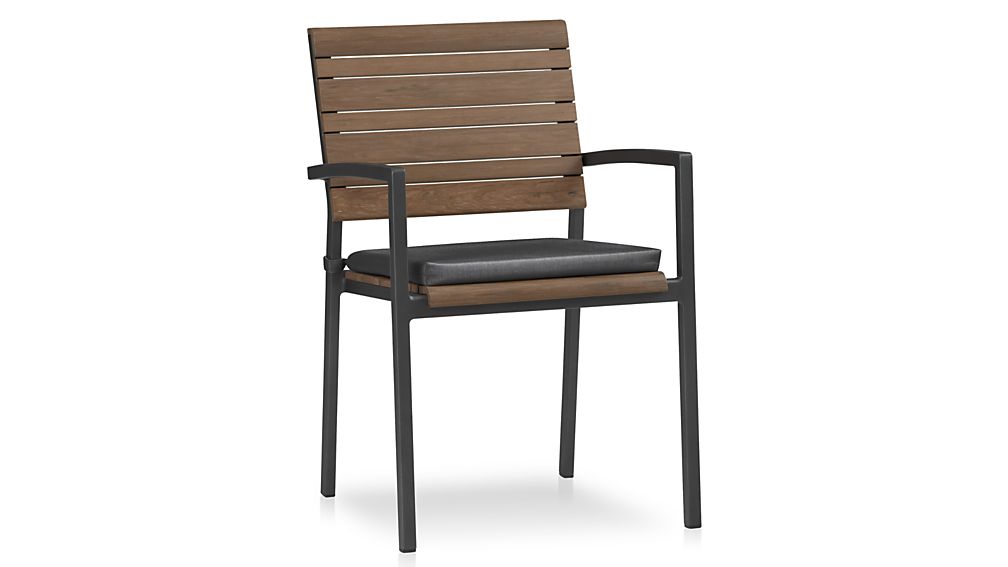 Rocha Charcoal Sunbrella Dining Chair Barstool Cushion