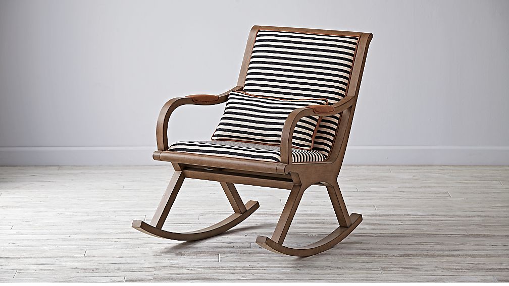 Bakersfield Black and White Rocking Chair + Reviews