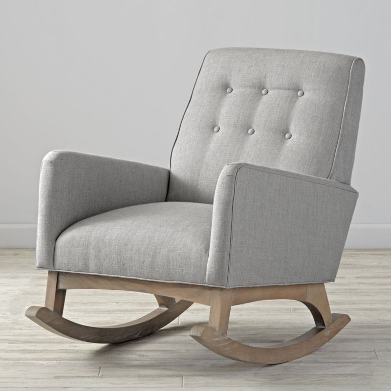 gray rocking chair