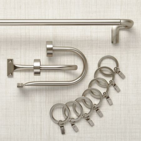 Invisible Nickel Room Darkening Curtain Hardware Crate And Barrel