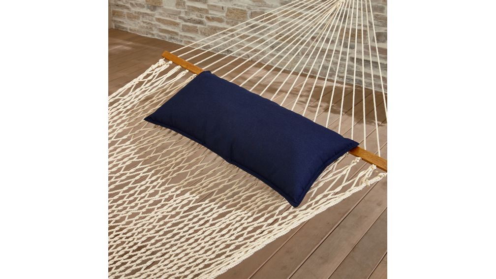 Dark Navy Blue Hammock Pillow in Lounge Furniture + Reviews Crate and Barrel