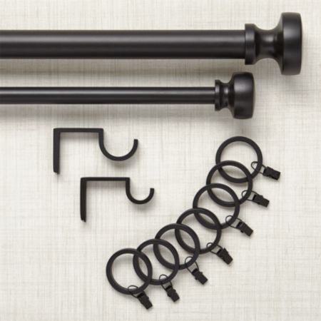 Rorke Black Curtain Hardware Crate And Barrel